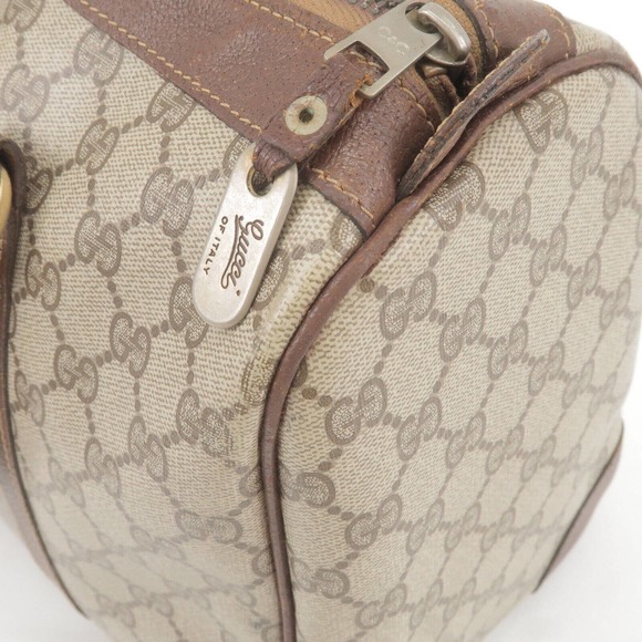 💎✨BEAUTIFUL✨💎 GUCCI Sherry Old Gucci GG Supreme Leather Boston Bag - Picture 11 of 17